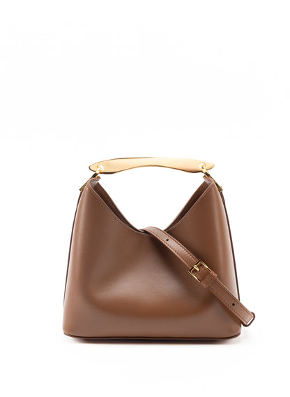 Small Boomerang Leather Cognac