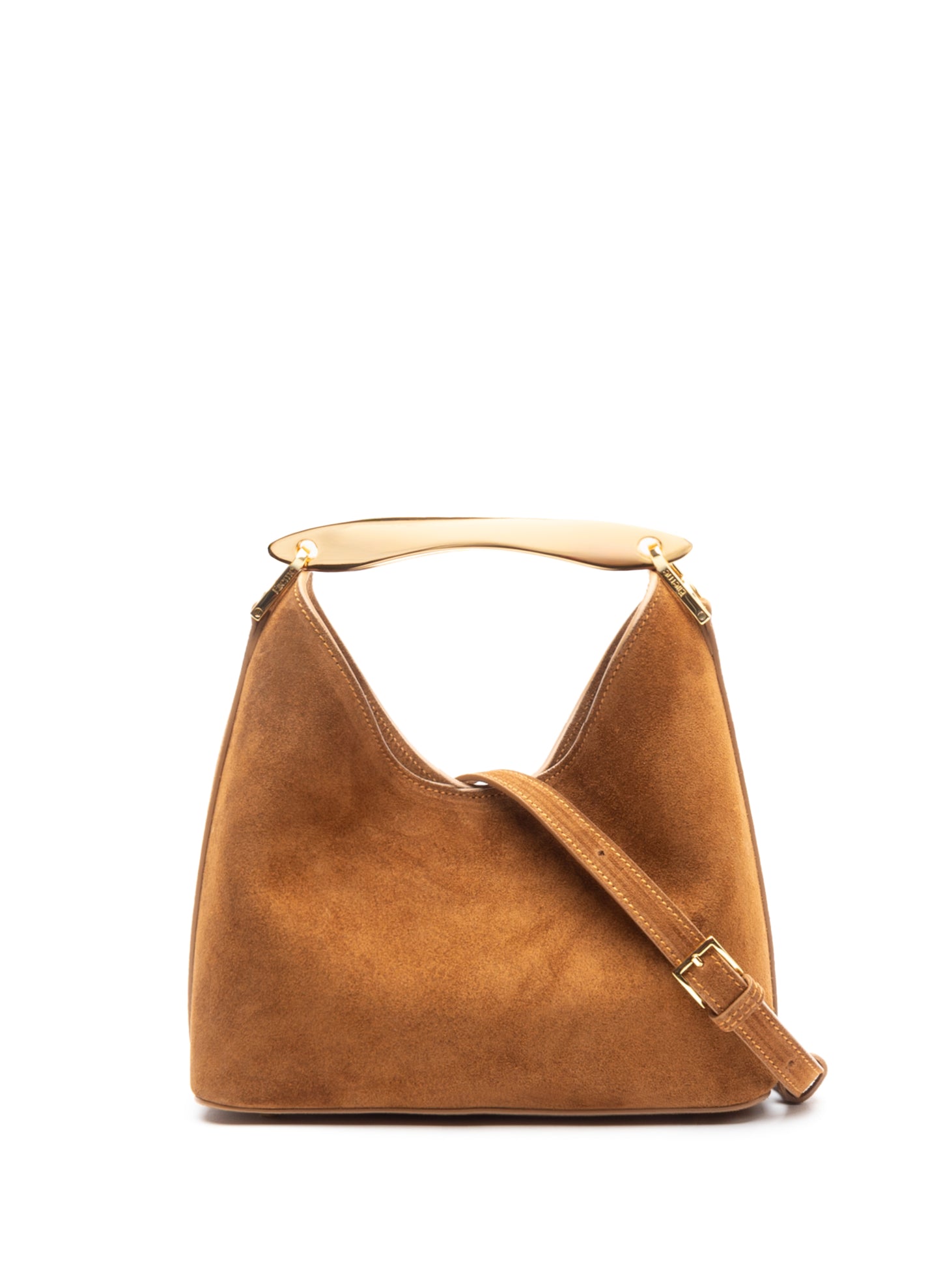 Small Boomerang Suede Cognac