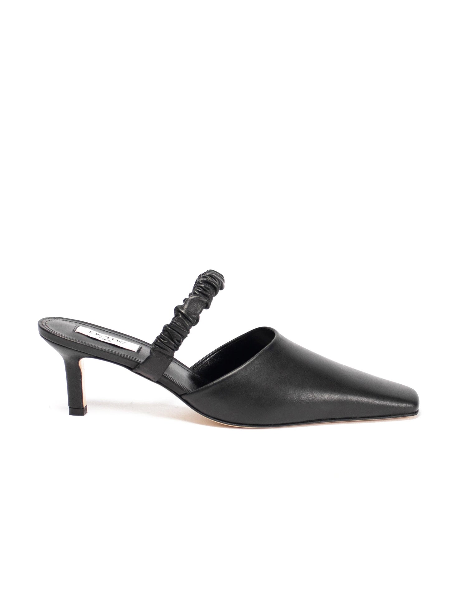 Chouchou Square Toe Mule Leather Black