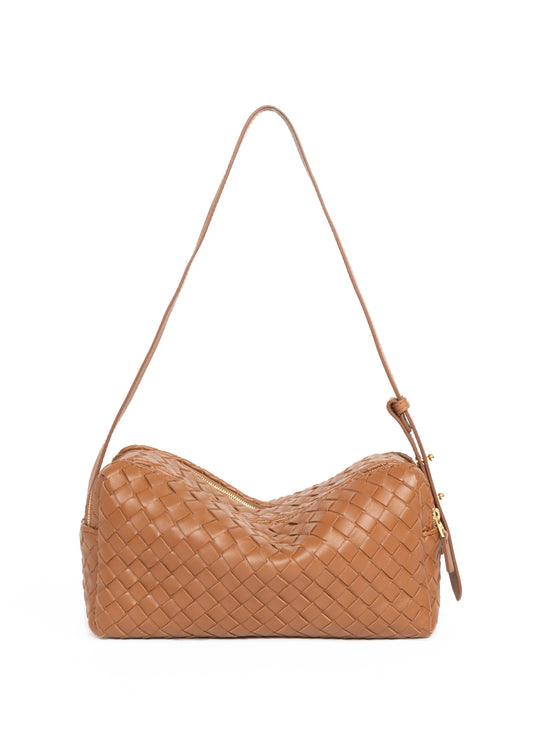 Trousse Woven Leather Cognac