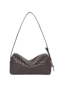 Trousse Woven Leather Dark Brown