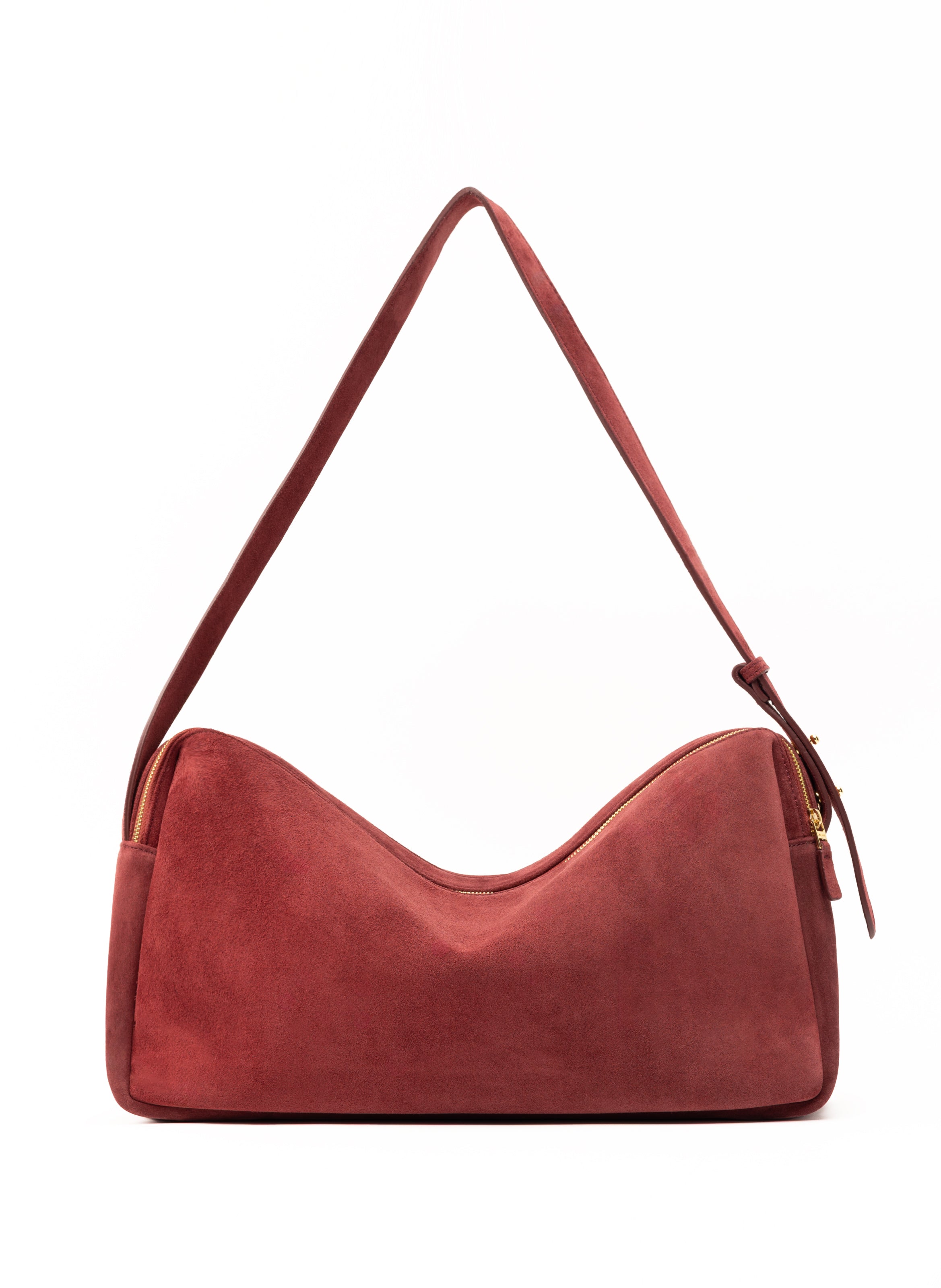 【Elleme】Trousse Large Suede Shoulder Bag Trousse Suede Marine - French Bags for Women - Elleme