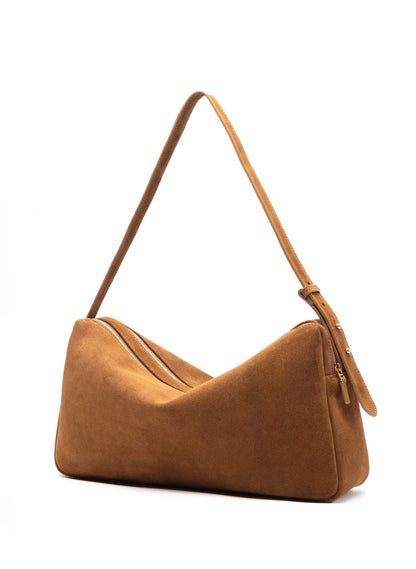 Trousse Large Suede Cognac