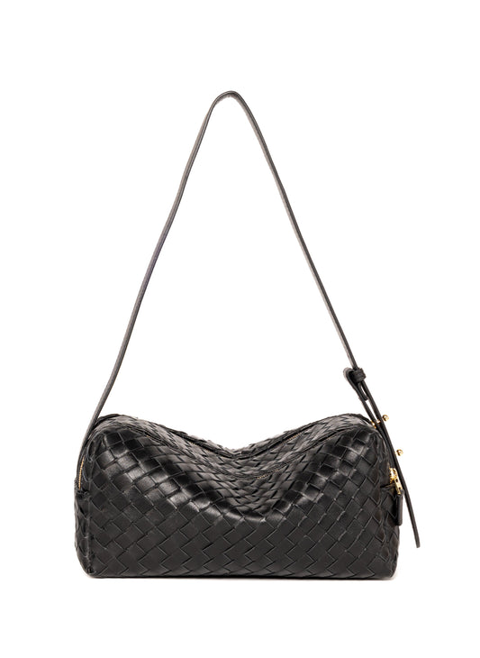 Trousse Woven Leather Black