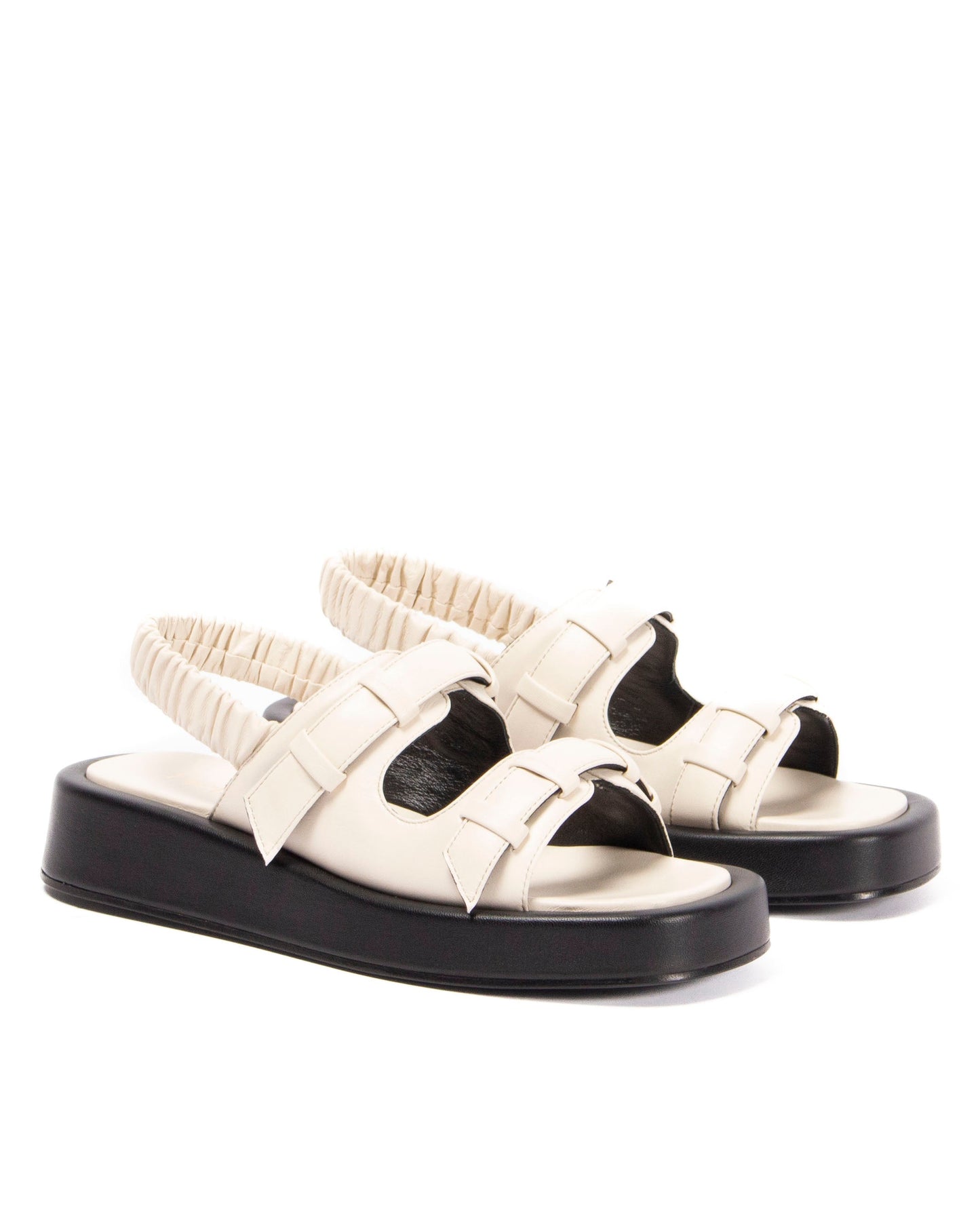 Loop Platform Slingback Sandal Ivory